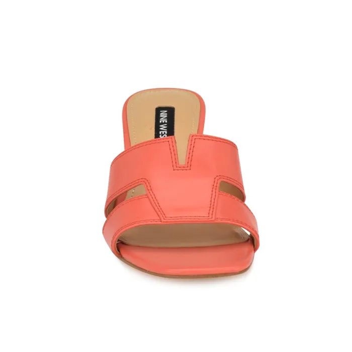 Griselda Block Heel Sandals Orange Women Nine West Low Heel Griselda Block Heel Sandals Orange Women Nine West Low Heel