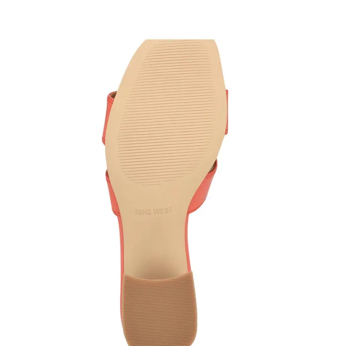 Griselda Block Heel Sandals Orange Women Nine West Low Heel Griselda Block Heel Sandals Orange Women Nine West Low Heel