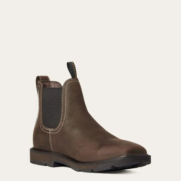 Groundbreaker Chelsea Wide Square Toe Waterproof Work Boot Dark Brown Men Ariat Work Boots Groundbreaker Chelsea Wide Square Toe Waterproof Work Boot Dark Brown Men Ariat Work Boots