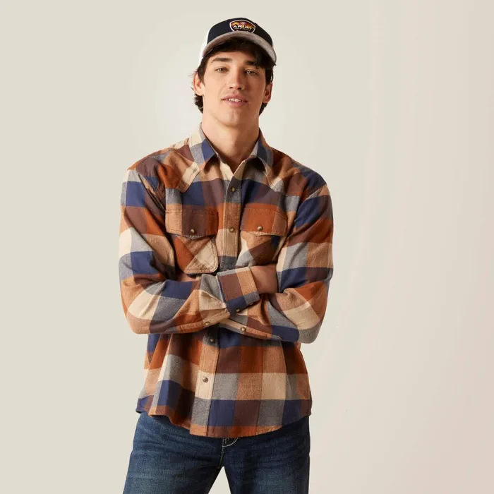 Haider Retro Fit Shirt Mohogany Men Ariat Button Down Shirts
