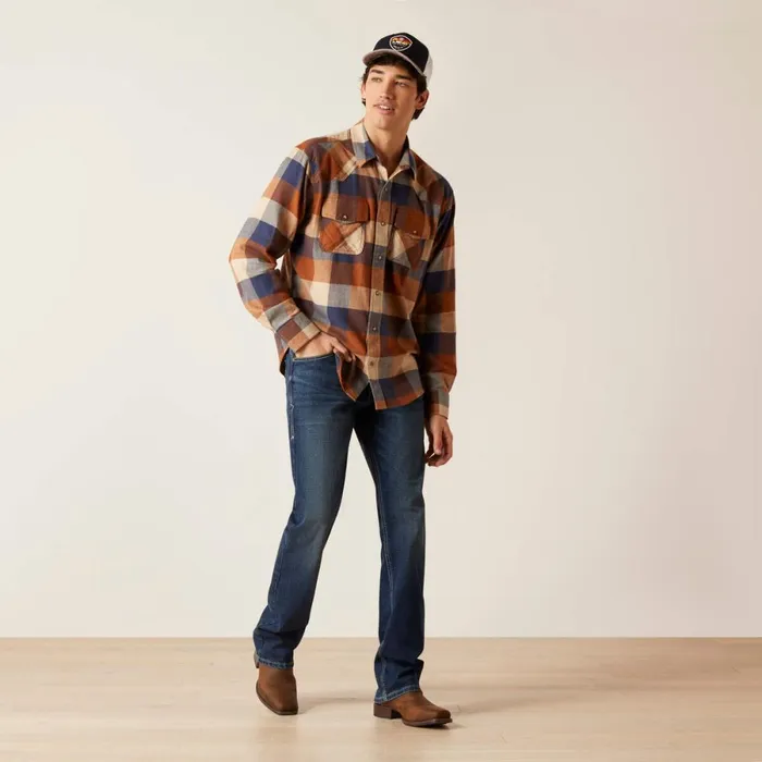 Haider Retro Fit Shirt Mohogany Men Ariat Button Down Shirts Haider Retro Fit Shirt Mohogany Men Ariat Button Down Shirts