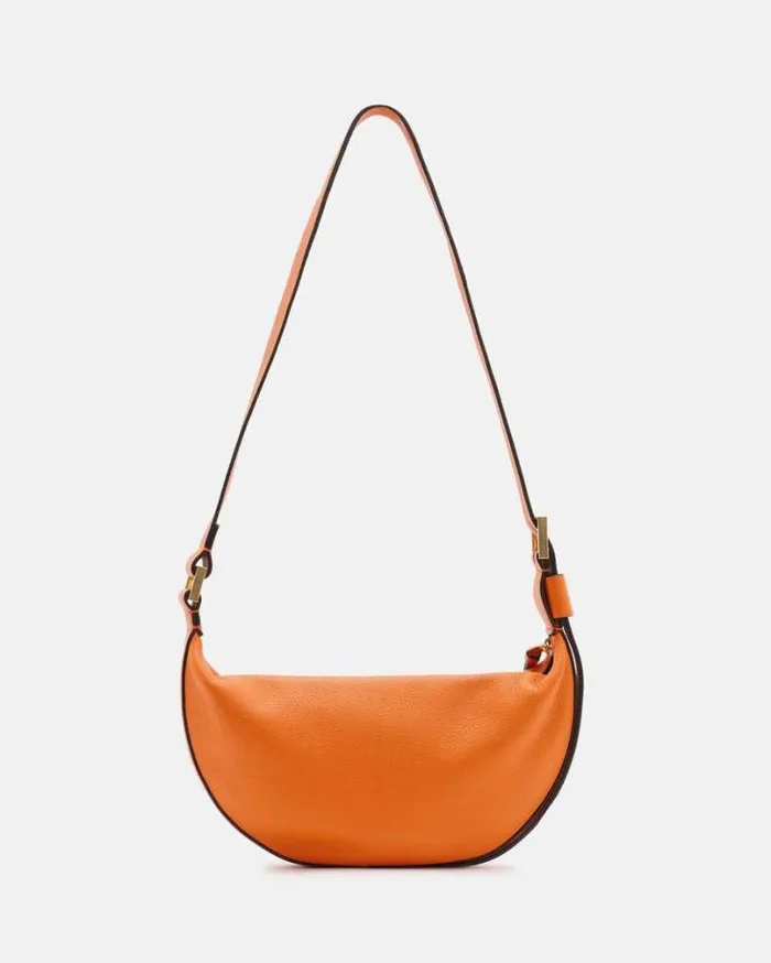 Half Moon Leather Crossbody Bag Pyrole Orange Women AllSaints Handbags and Wallets Half Moon Leather Crossbody Bag Pyrole Orange Women AllSaints Handbags and Wallets