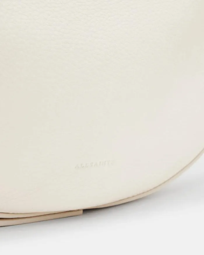 Half Moon Leather Crossbody Bag White Women AllSaints Accessories