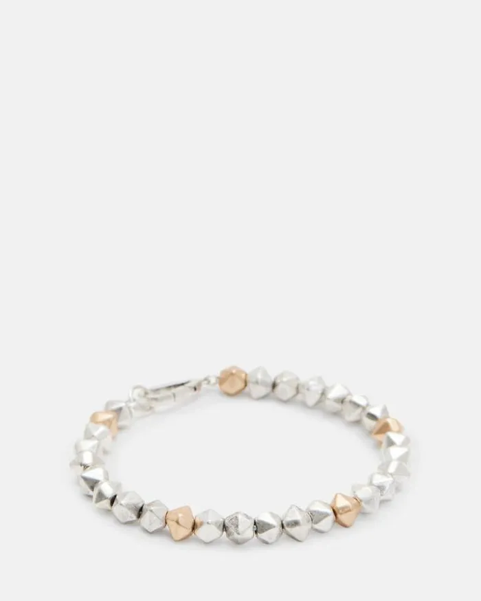 Hallie Two Tone Hexagon Beaded Bracelet Wrm Slverwrm Bras Women AllSaints Jewelry