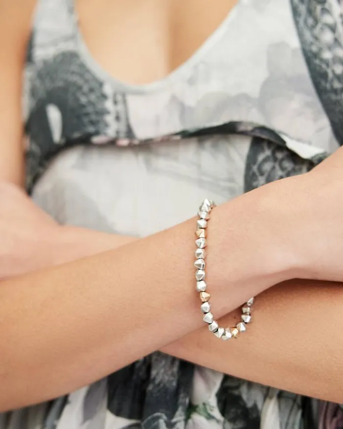 Hallie Two Tone Hexagon Beaded Bracelet Wrm Slverwrm Bras Women AllSaints Jewelry Hallie Two Tone Hexagon Beaded Bracelet Wrm Slverwrm Bras Women AllSaints Jewelry
