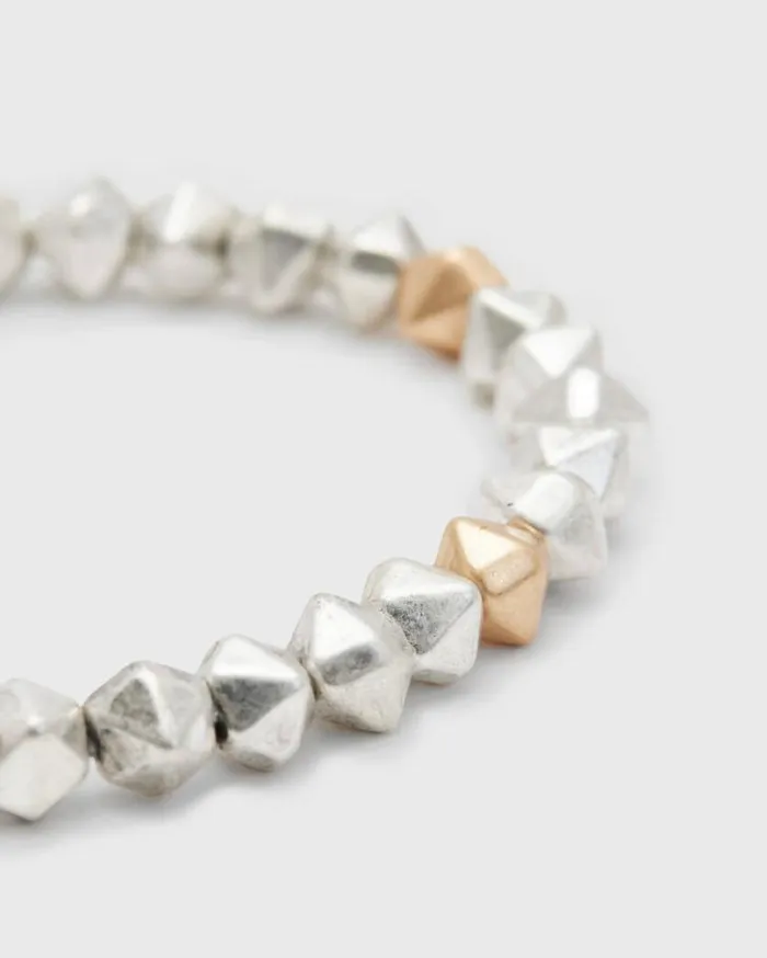 Hallie Two Tone Hexagon Beaded Bracelet Wrm Slverwrm Bras Women AllSaints Jewelry Hallie Two Tone Hexagon Beaded Bracelet Wrm Slverwrm Bras Women AllSaints Jewelry