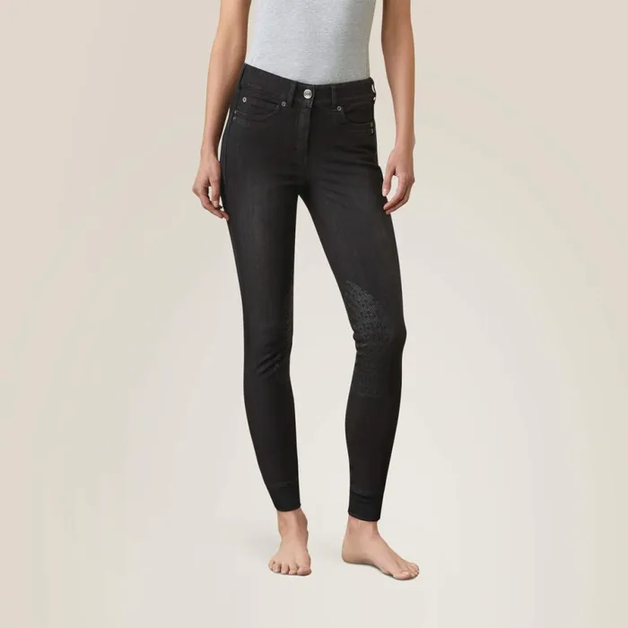 Halo B Denim Knee Patch Breech Black Rinse Women Ariat Pants and Shorts