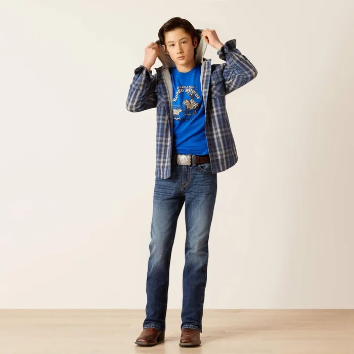 Hanley Shirt Jacket Mood Indigo Kids Ariat Jackets and Vests Hanley Shirt Jacket Mood Indigo Kids Ariat Jackets and Vests