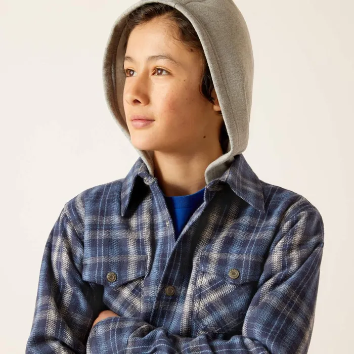 Hanley Shirt Jacket Mood Indigo Kids Ariat Jackets and Vests Hanley Shirt Jacket Mood Indigo Kids Ariat Jackets and Vests