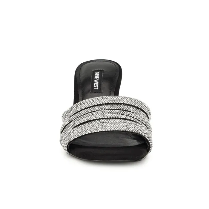 Harbor Heeled Slide Sandals Blackblack Women Nine West Mid Heels Harbor Heeled Slide Sandals Blackblack Women Nine West Mid Heels
