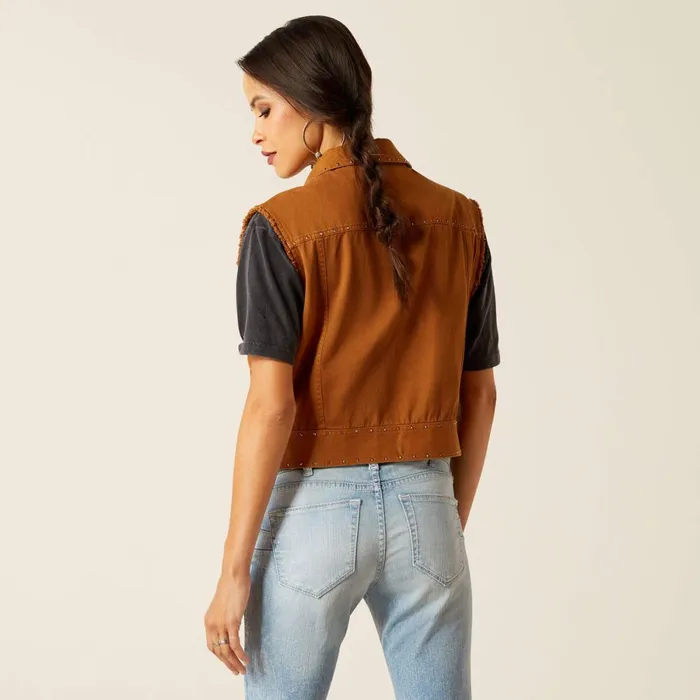 Harley Vest Tobacco Brown Women Ariat Jackets and Vests