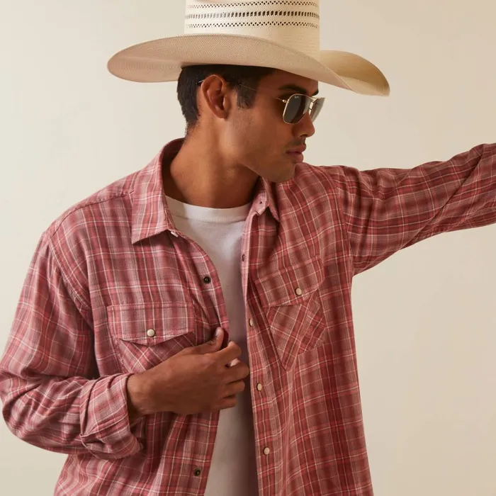 Hart Retro Fit Shirt White Asparagus Men Ariat Button Down Shirts Hart Retro Fit Shirt White Asparagus Men Ariat Button Down Shirts