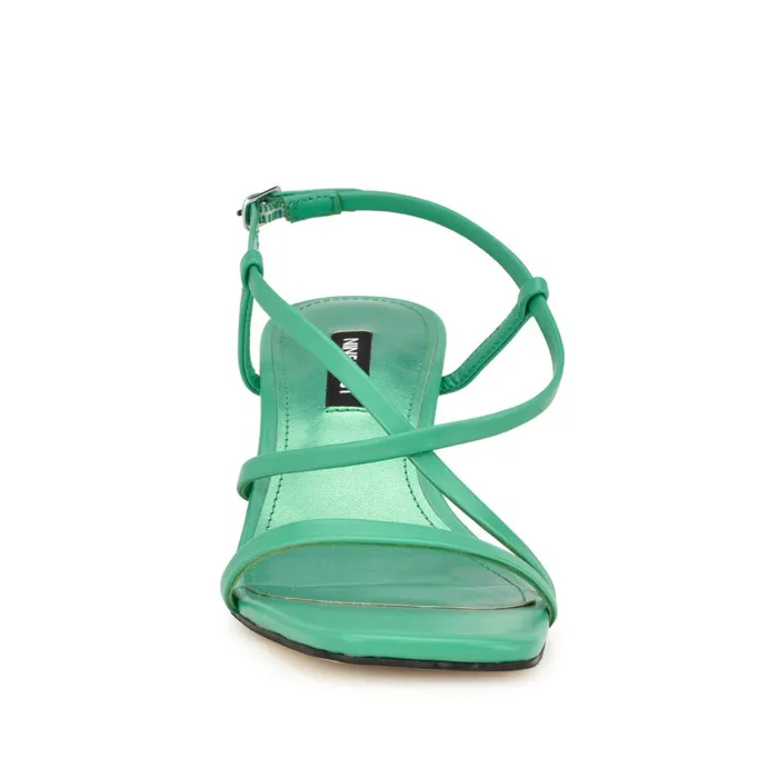 Haya Strappy Sandals Green Women Nine West Dress Haya Strappy Sandals Green Women Nine West Dress