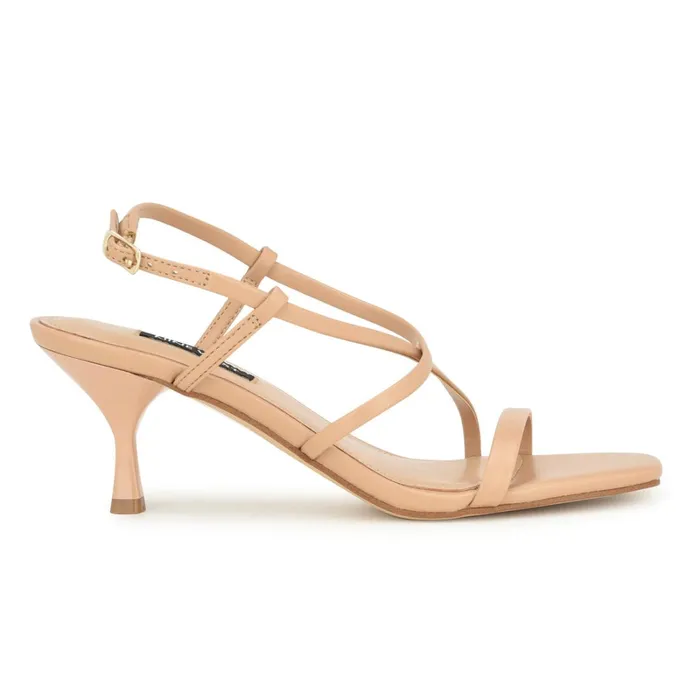 Haya Strappy Sandals Warm Blush Women Nine West Low Heel