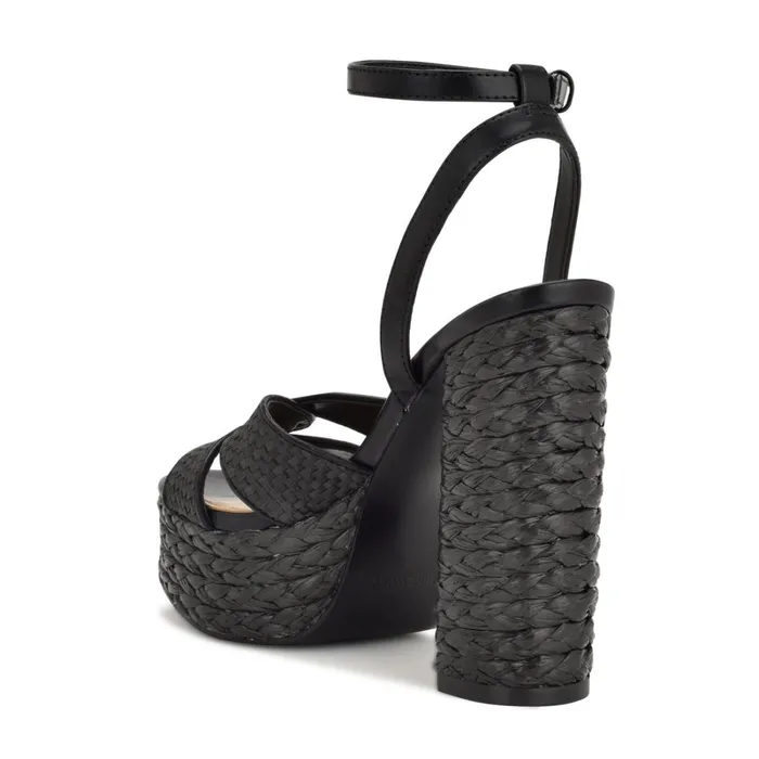 Hayya Woven Platform Sandals Black Women Nine West Platforms Hayya Woven Platform Sandals Black Women Nine West Platforms