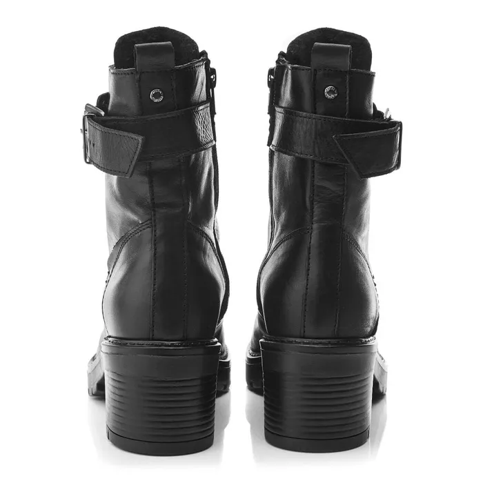 Heeled And Wedge Boots Women Moda In Pelle Beyza Black Leather