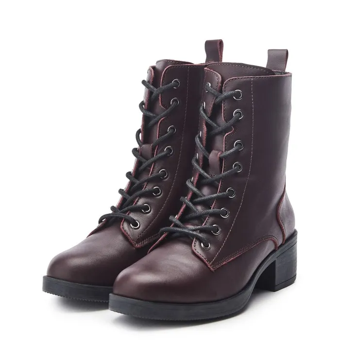 Heeled And Wedge Boots Women Moda In Pelle Calia Burgundy Leather