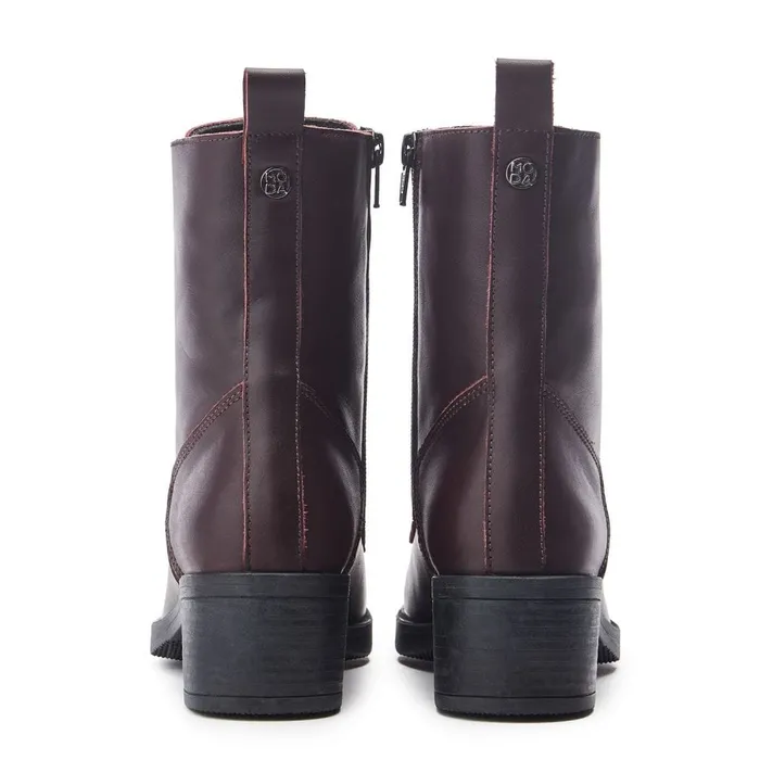 Heeled And Wedge Boots Women Moda In Pelle Calia Burgundy Leather