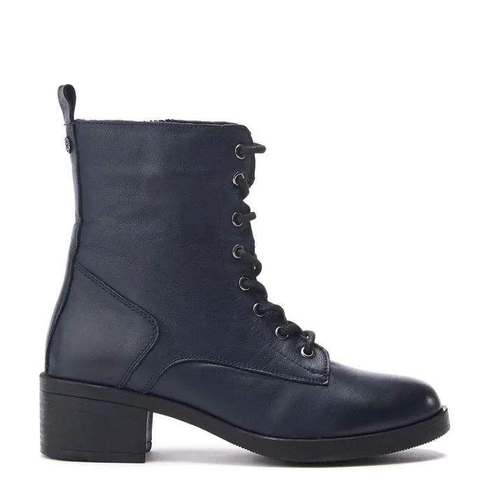Heeled And Wedge Boots Women Moda In Pelle Calia Navy Leather