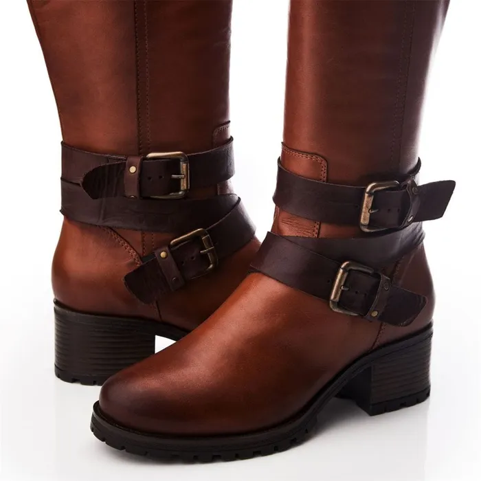 Heeled And Wedge Boots Women Moda In Pelle Hadleigh Tan Leather Heeled And Wedge Boots Women Moda In Pelle Hadleigh Tan Leather