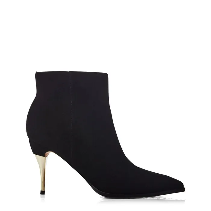 Heeled And Wedge Boots Women Moda In Pelle Keri Black Suede