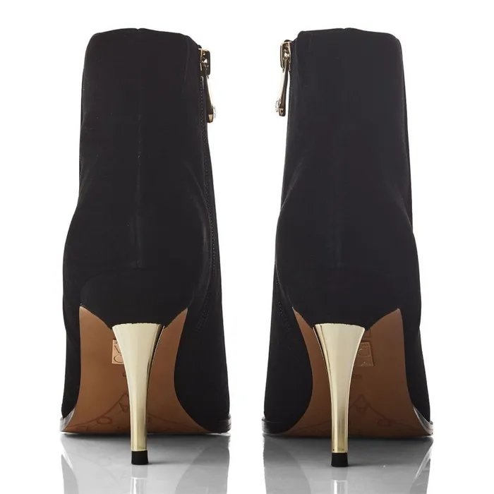 Heeled And Wedge Boots Women Moda In Pelle Keri Black Suede