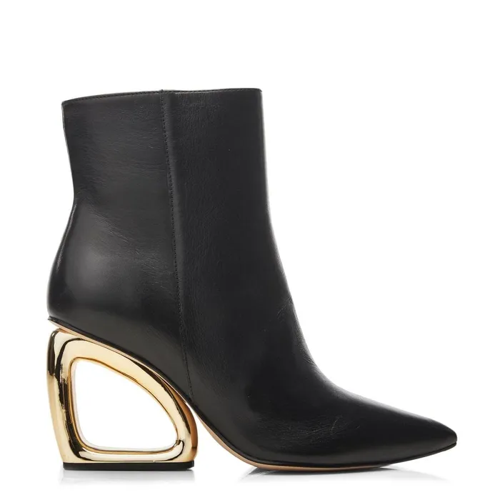 Heeled And Wedge Boots Women Moda In Pelle Leahna Black Leather