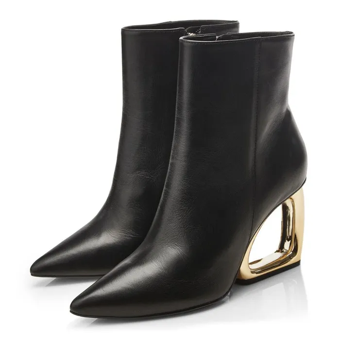 Heeled And Wedge Boots Women Moda In Pelle Leahna Black Leather