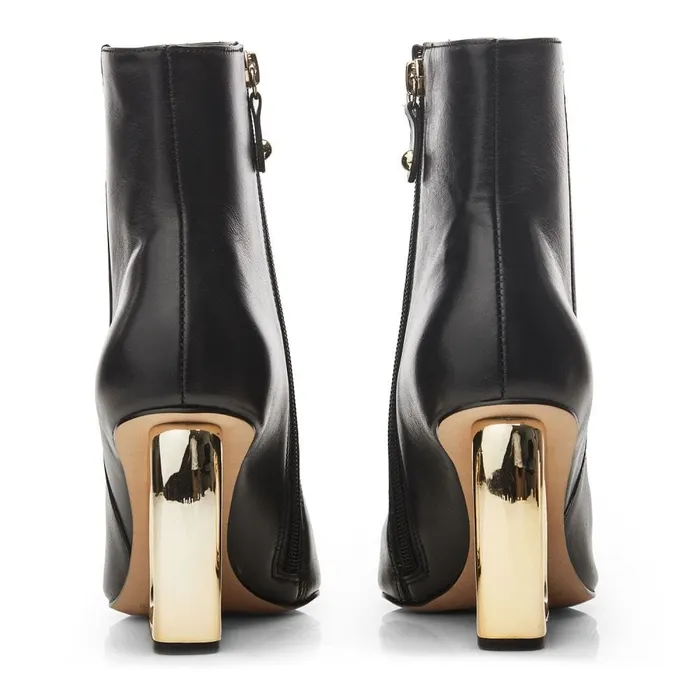 Heeled And Wedge Boots Women Moda In Pelle Leahna Black Leather