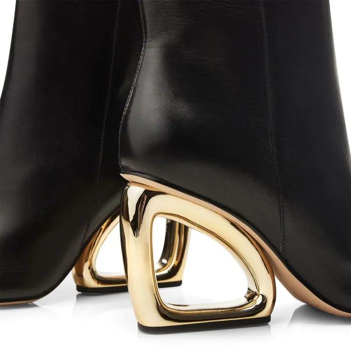 Heeled And Wedge Boots Women Moda In Pelle Leahna Black Leather