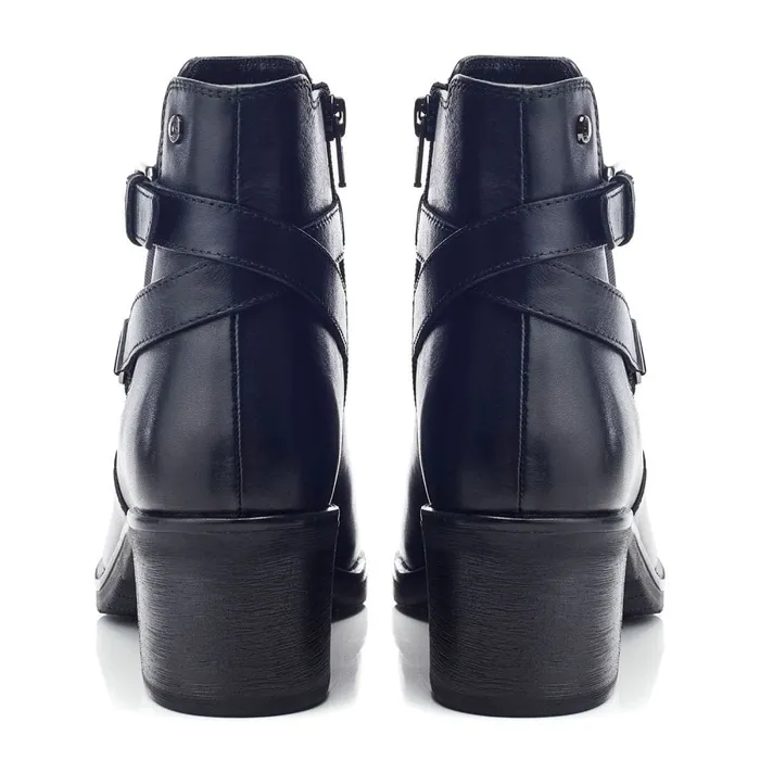 Heeled And Wedge Boots Women Moda In Pelle Libres Black Leather