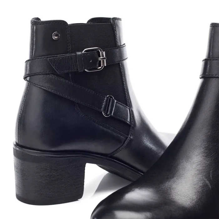 Heeled And Wedge Boots Women Moda In Pelle Libres Black Leather