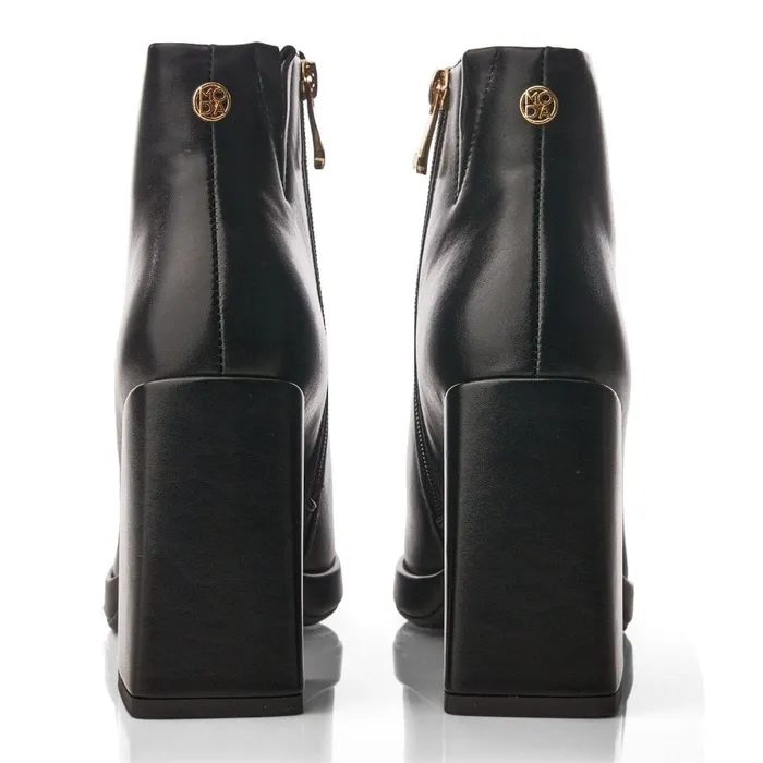 Heeled And Wedge Boots Women Moda In Pelle Marrienne Black Porvair