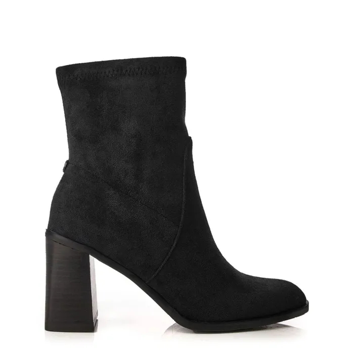 Heeled And Wedge Boots Women Moda In Pelle Marylou Black Alcantara