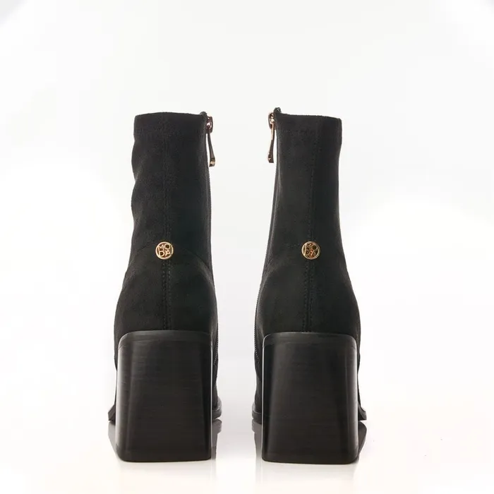 Heeled And Wedge Boots Women Moda In Pelle Marylou Black Alcantara