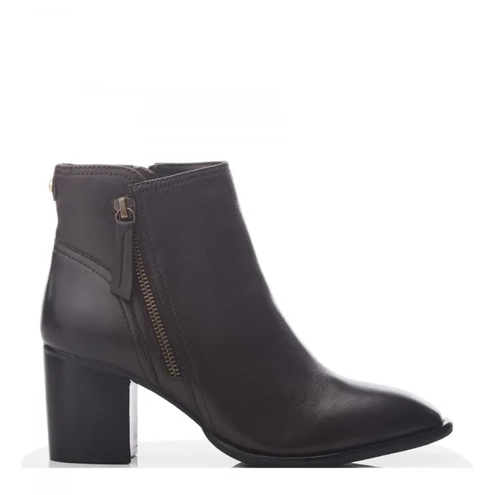 Heeled And Wedge Boots Women Moda In Pelle Nerla Dark Brown Leather