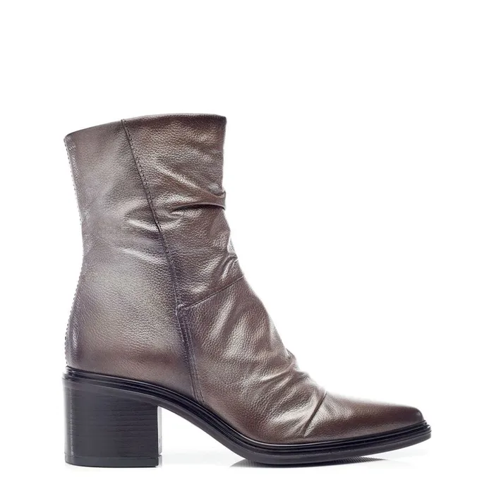 Heeled And Wedge Boots Women Moda In Pelle Oppal Gold Leather