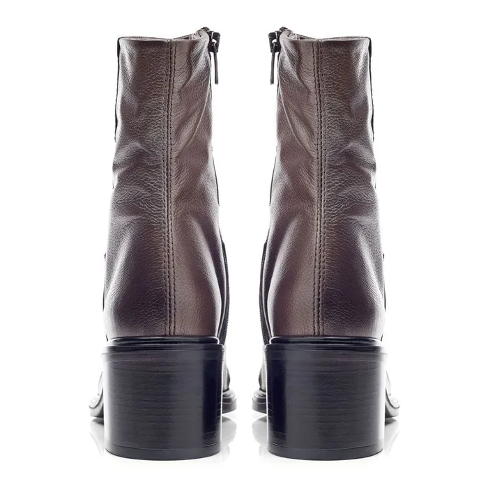 Heeled And Wedge Boots Women Moda In Pelle Oppal Gold Leather