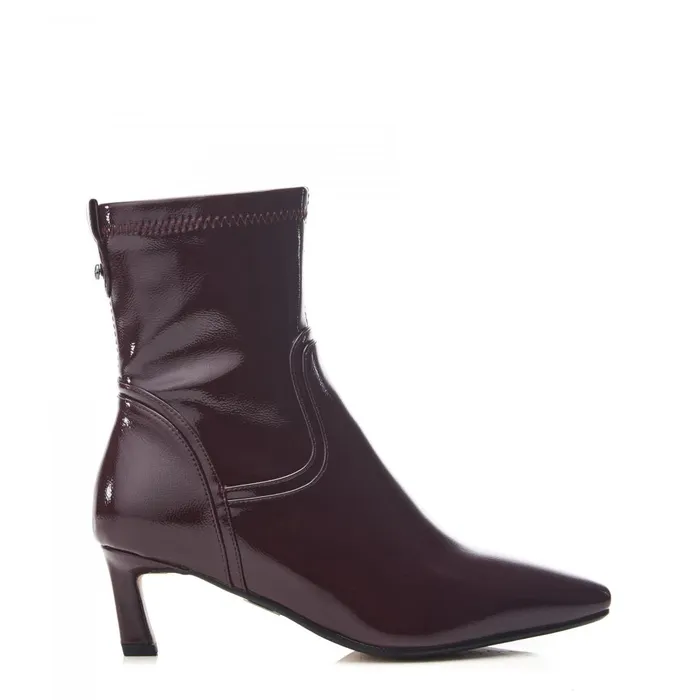 Heeled And Wedge Boots Women Moda In Pelle Petuniah Burgundy Patent