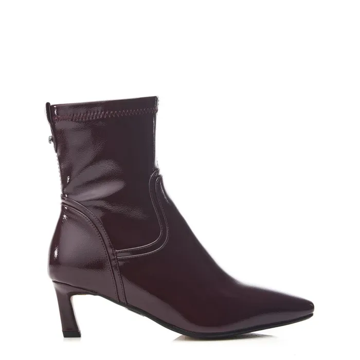 Heeled And Wedge Boots Women Moda In Pelle Petuniah Burgundy Patent