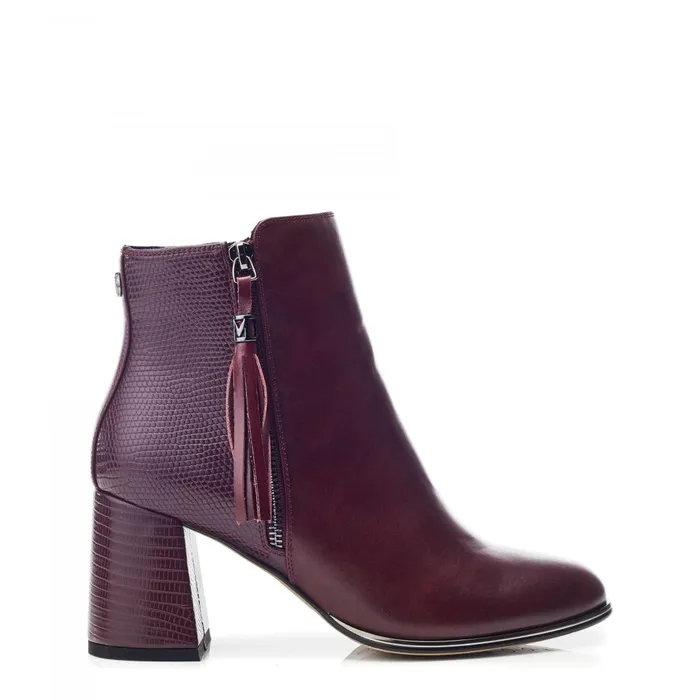 Heeled And Wedge Boots Women Moda In Pelle Pypa Burgundy Porvair