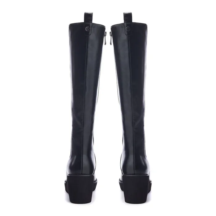 Heeled And Wedge Boots Women Moda In Pelle Sloanne Black Porvair