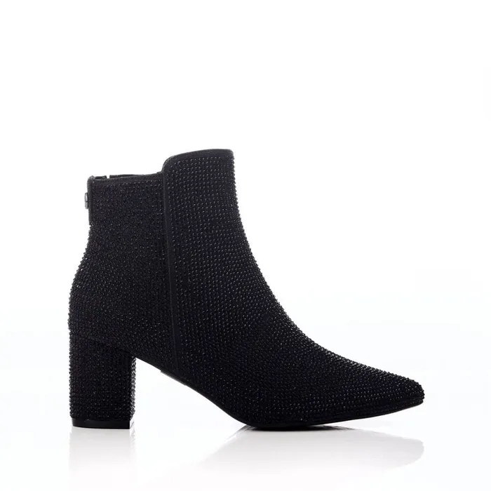 Heeled And Wedge Boots Women Moda In Pelle Xiomara Black Textile