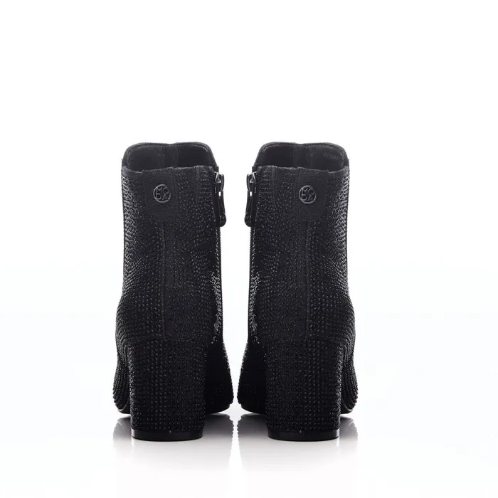Heeled And Wedge Boots Women Moda In Pelle Xiomara Black Textile
