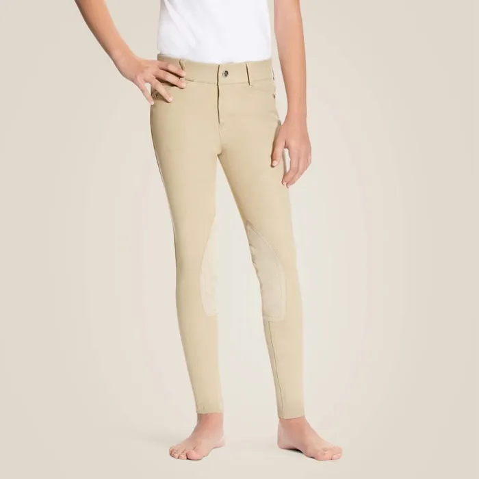 Heritage Knee Patch Breech Tan Kids Ariat English Riding Clothing