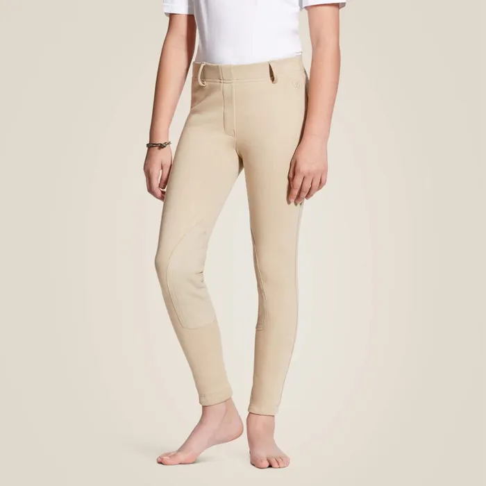 Heritage Knit Knee Patch Breech Tan Kids Ariat English Riding Clothing