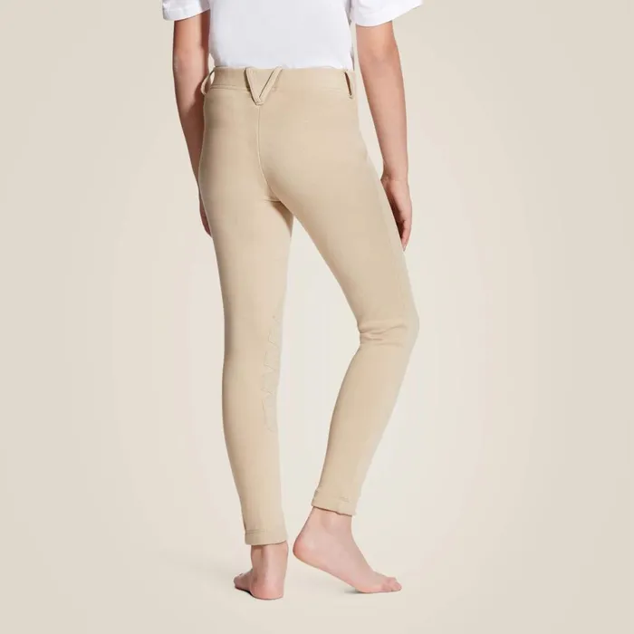 Heritage Knit Knee Patch Breech Tan Kids Ariat English Riding Clothing