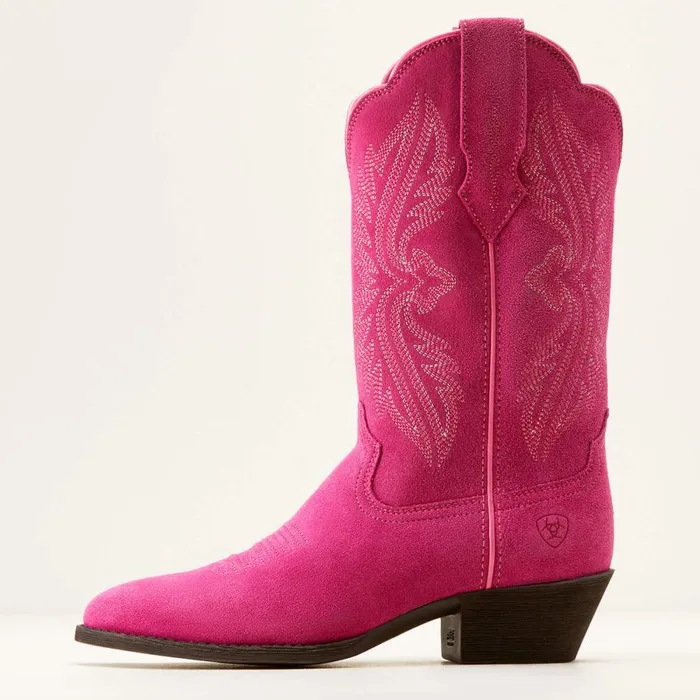 Heritage R Toe StretchFit Western Boot Raspberry Suede Women Ariat Western Boots Heritage R Toe StretchFit Western Boot Raspberry Suede Women Ariat Western Boots