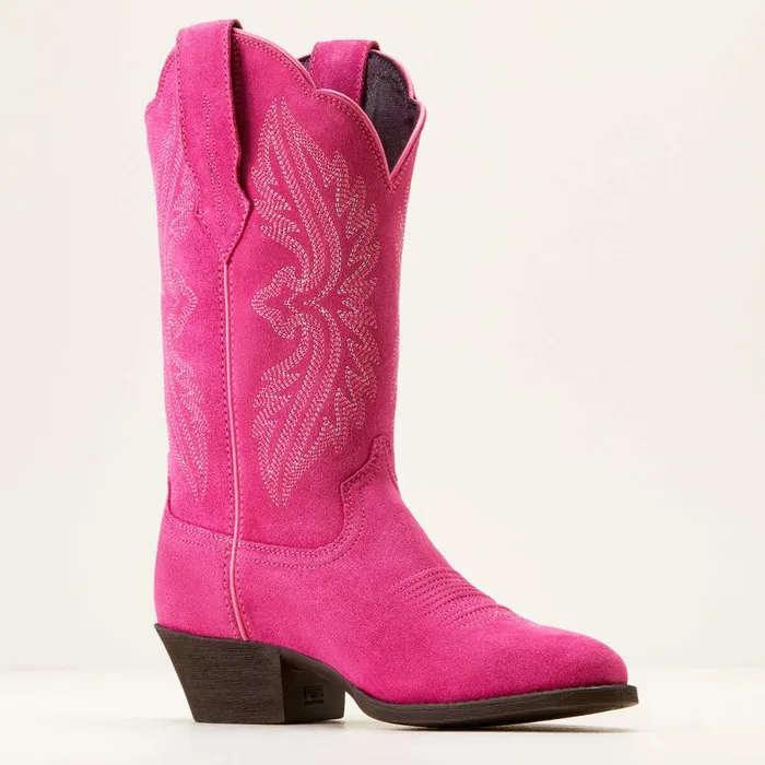 Heritage R Toe StretchFit Western Boot Raspberry Suede Women Ariat Western Boots Heritage R Toe StretchFit Western Boot Raspberry Suede Women Ariat Western Boots