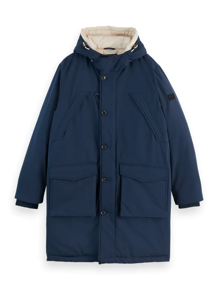 HERITAGE WATER REPELLENT PARKA Moss Green Men Scotch and Soda Jackets and Coats HERITAGE WATER REPELLENT PARKA Moss Green Men Scotch and Soda Jackets and Coats